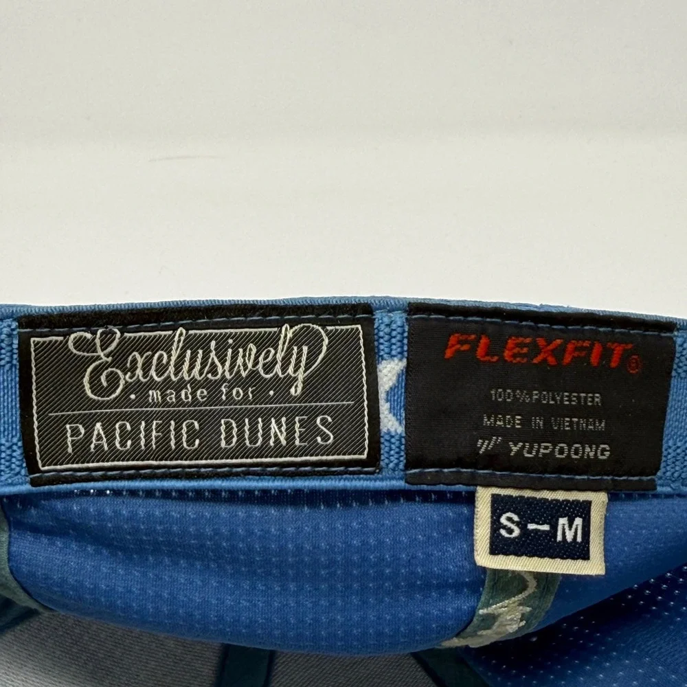 TravisMathew Pacific Dunes Blue Flexfit Golf Hat Mens Size XL Embroidered Bandon